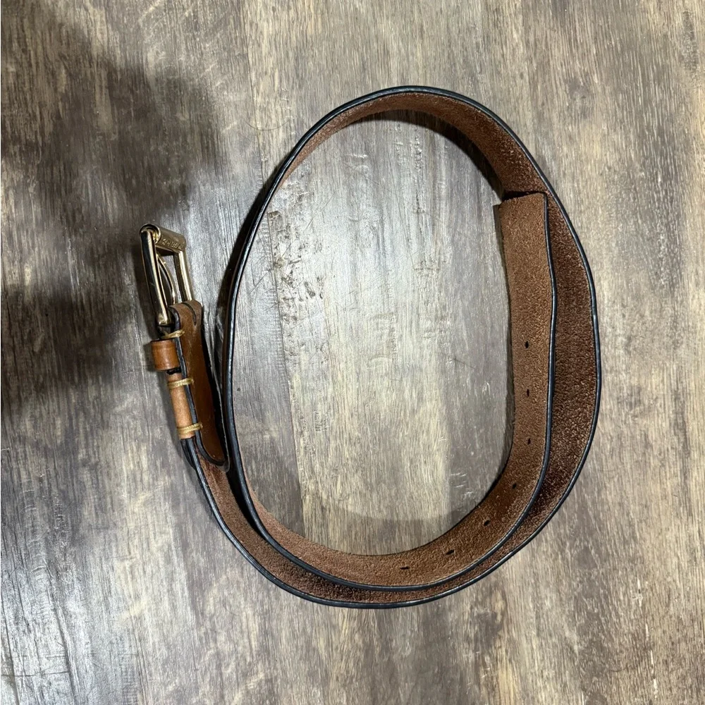 Michael Kors Tan Leather Belt with Gold Buckle - Picture 5 of 5